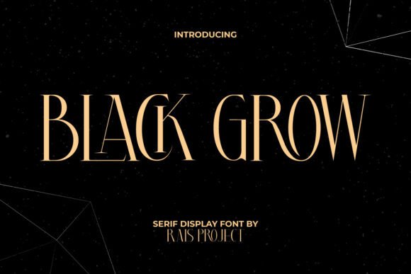 Black Grow Font for Elegant Handmade Branding