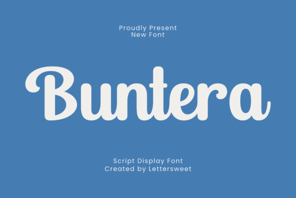Buntera: The Friendly Script Font for Makers