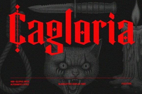 Cagloria: Bold Blackletter Font for Gothic Designs