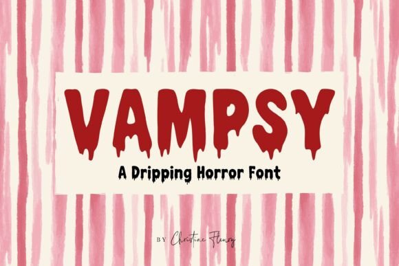 Cf Vampsy: The Bold Horror Display Font for Makers
