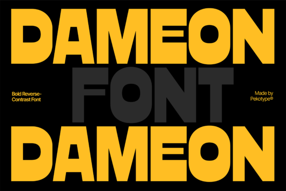 Dameon: The Reverse Contrast Display Font for Bold Web Design