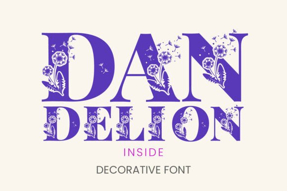 Dandelion Inside Font for Bold Visual Branding