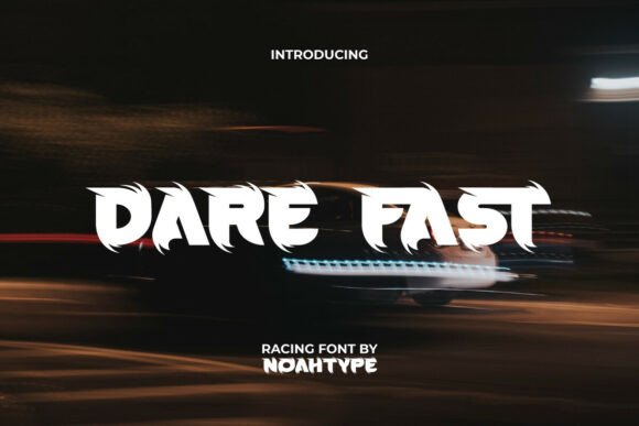 Dare Fast: Bold Racing Typeface for Crafts