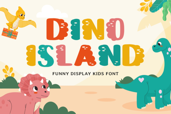 Dino Island Typeface for Editorial Design