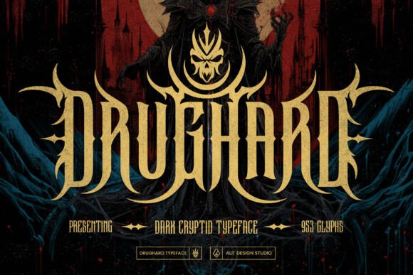 Drughard Typeface: Gothic Font for Bold Campaigns