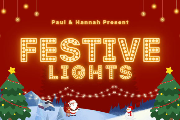 Festive Lights Font for Makers and Sellers