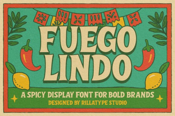 Fuego Lindo: A Bold Display Typeface for Makers