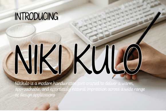 Niki Kulo: A Warm Script Handwritten Typeface for Modern Editorial Design