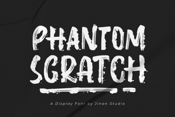 Phantom Scratch Font for Bold Editorial Design