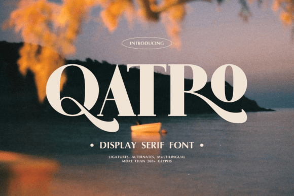 Qatro Typeface: Bold Serif for Digital Branding