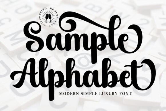 Sample Alphabet Font for Luxury Branding
