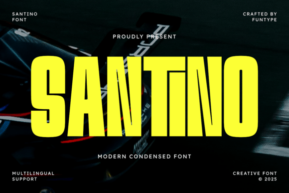 Santino: Bold Condensed Sans Serif Font for Makers