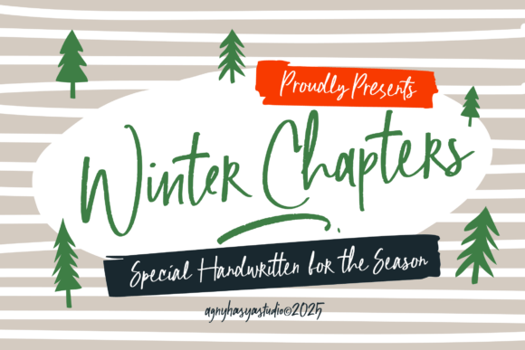 Winter Chapters: A Cozy Handwritten Typeface for Editorial Design
