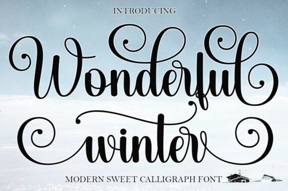 Wonderful Winter: A Modern Script Typeface for Editorial Design